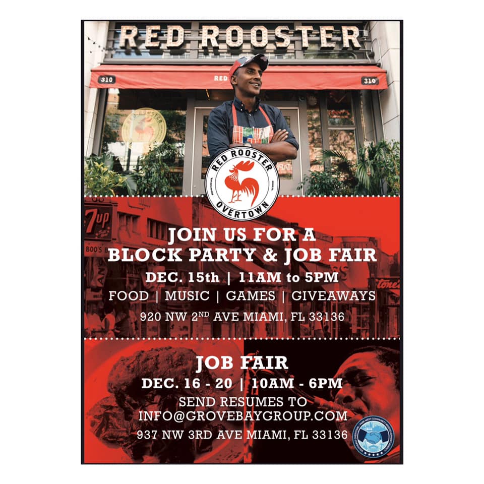 Red Rooster Overtown Job Fair Flyer